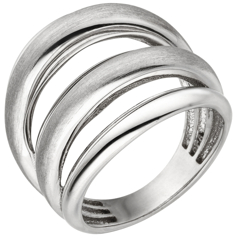 Damen Ring mehrreihig 925 Sterling Silber Silberring - 62mm