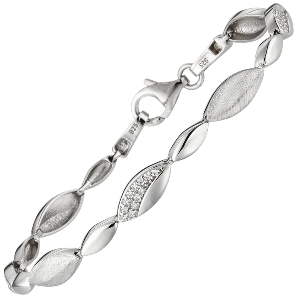 Armband 925 Sterling Silber 36 Zirkonia 19 cm Silberarmband