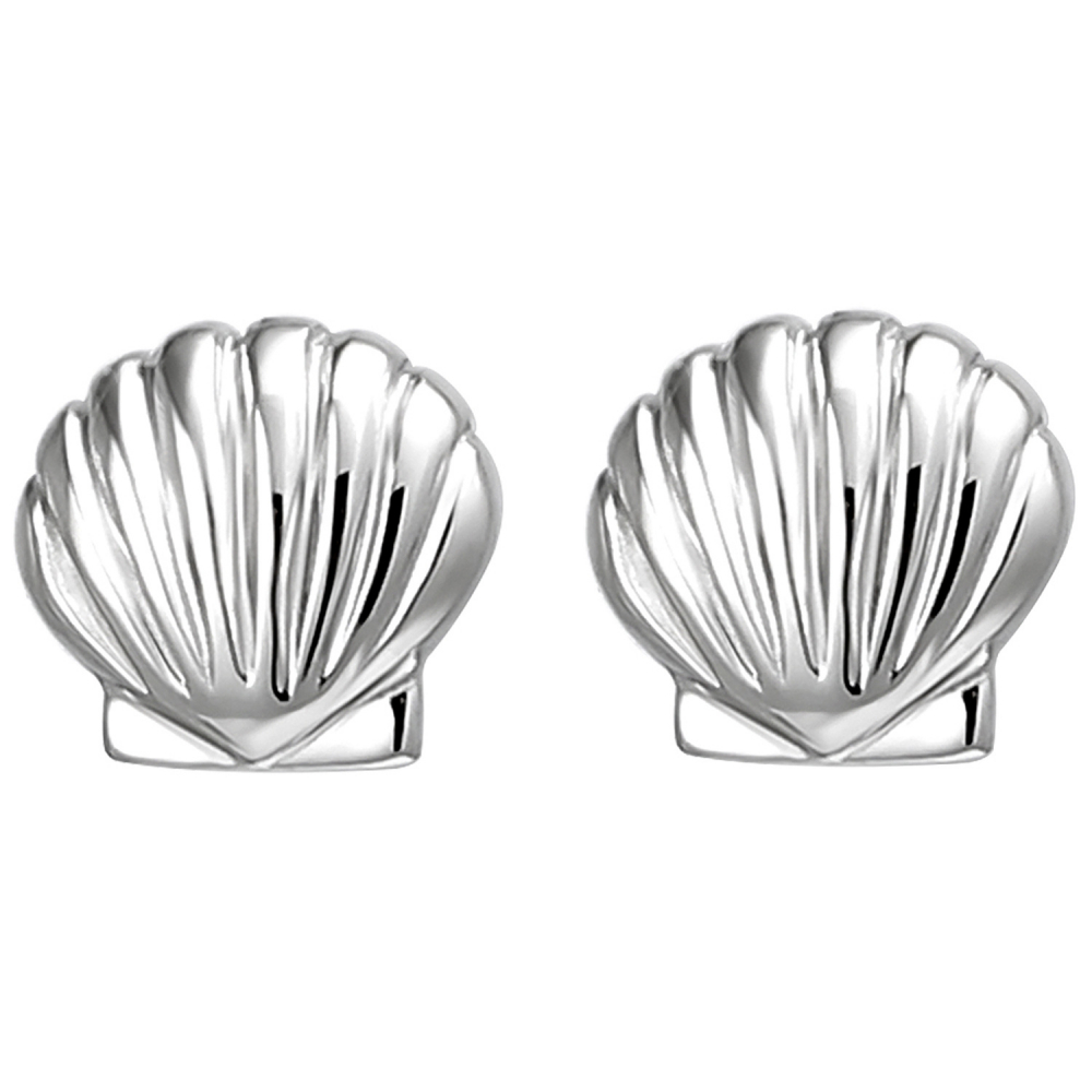 Kinder Ohrstecker Muschel 925 Sterling Silber Ohrringe Silberohrringe