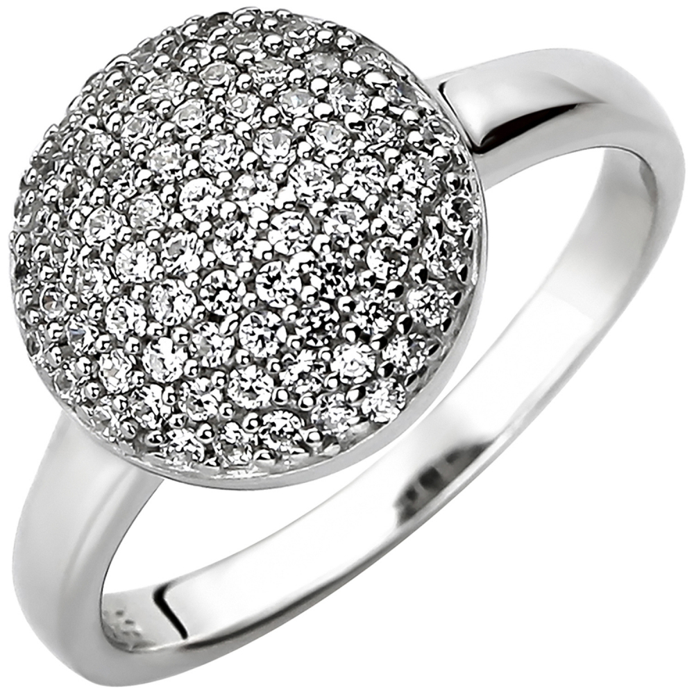Damen Ring 925 Sterling Silber 78 Zirkonia Silberring - 50mm