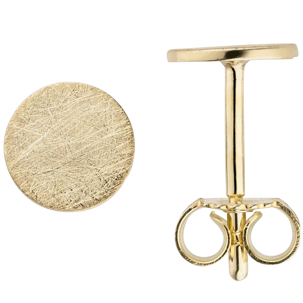 Ohrstecker 333 Gold Gelbgold eismatt Ohrringe 5,9 mm