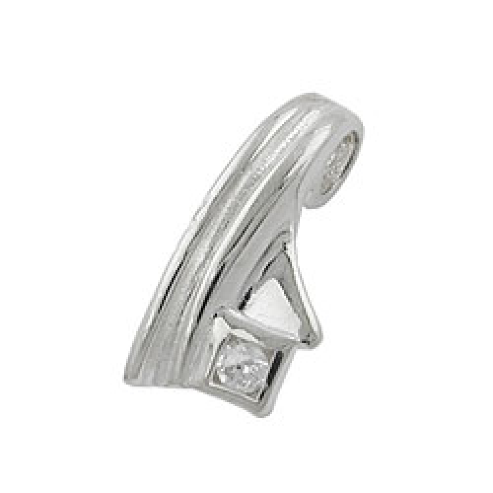 Anhänger 16x7mm Zirkonia glänzend Silber 925