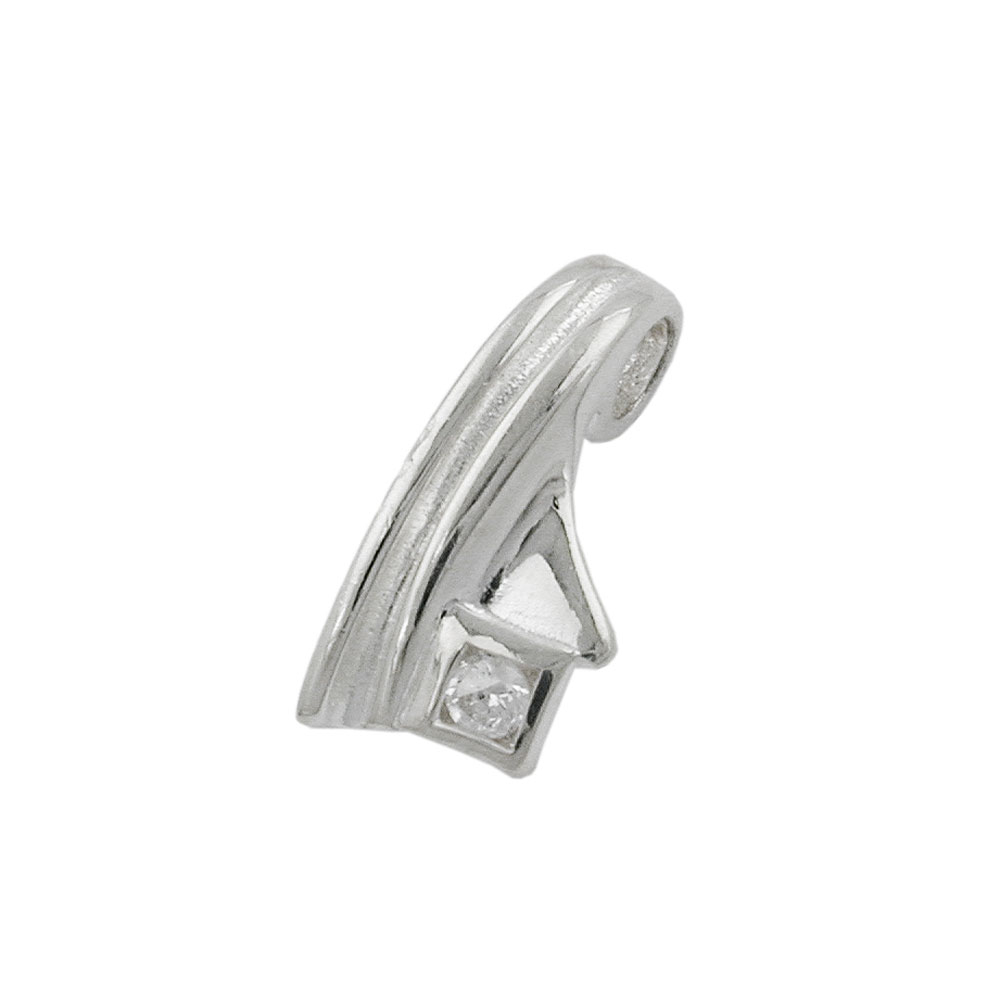 Anhänger 16x7mm Zirkonia glänzend Silber 925
