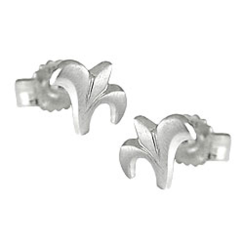 Stecker 7x6mm kleine Blüte mattiert Silber 925