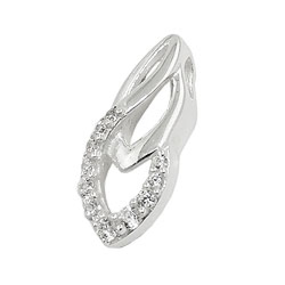 Anhänger 17x7mm mit Zirkonias Silber 925
