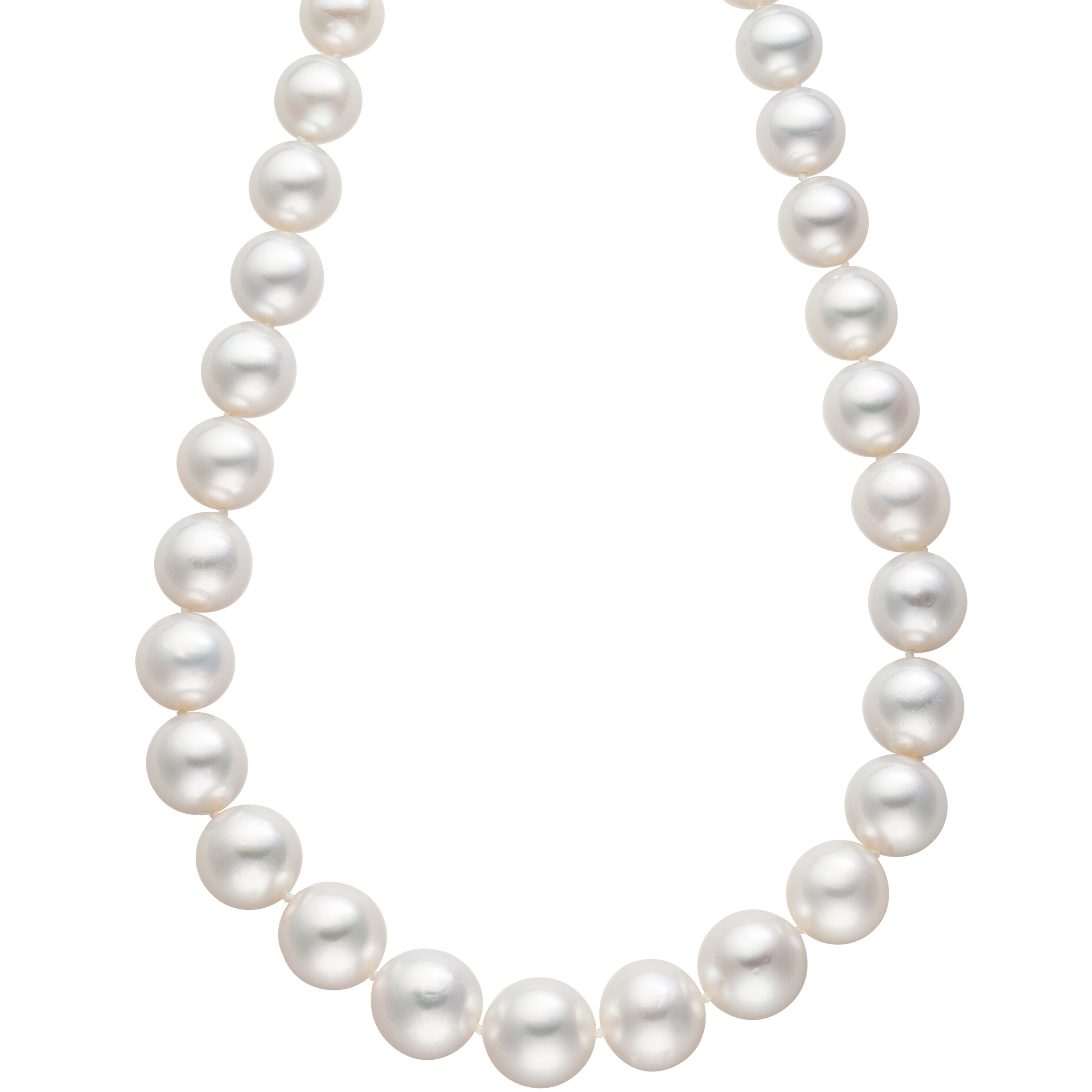 Traumringe24 - Collier Perlenkette Südsee Perlen 45 cm Verschluss 585 Gold  Halskette Kette