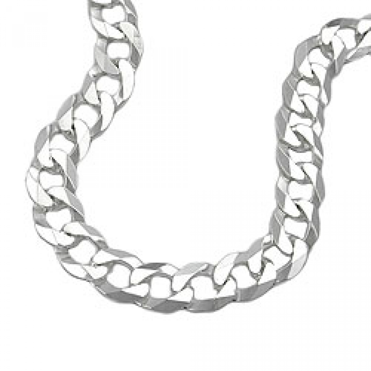 Armband 6,7mm Panzerkette flach Silber 925 21cm