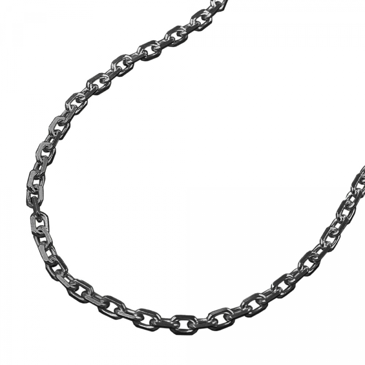 Kette 2mm Ankerkette rhodiniert Silber 925 40cm