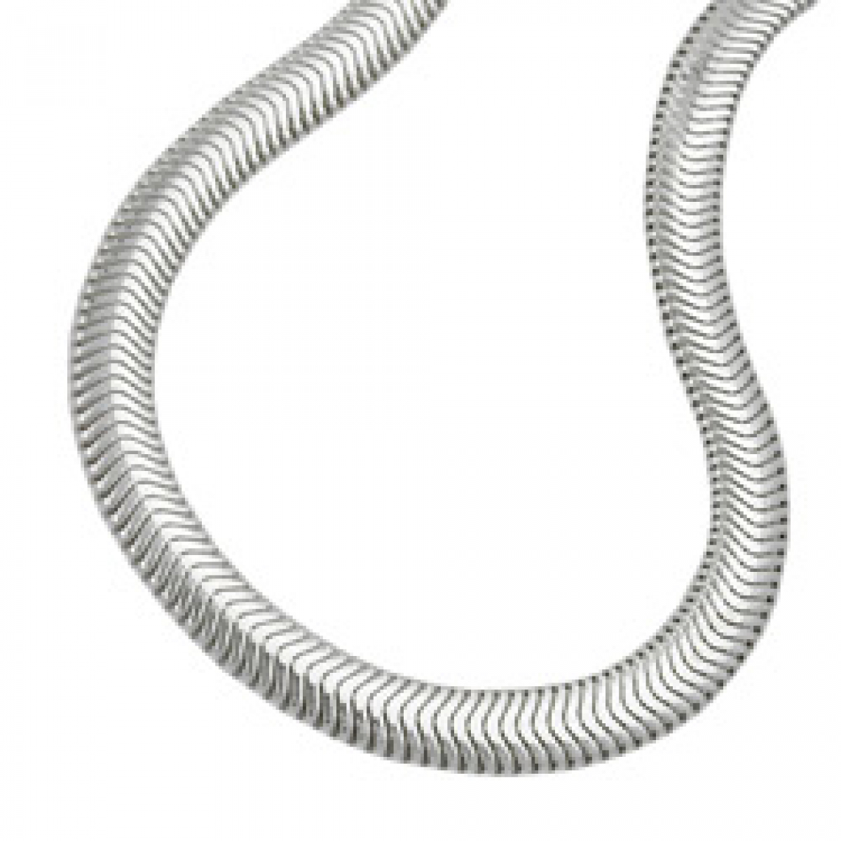 Kette 4mm flache Schlangenkette glänzend Silber 925 42cm