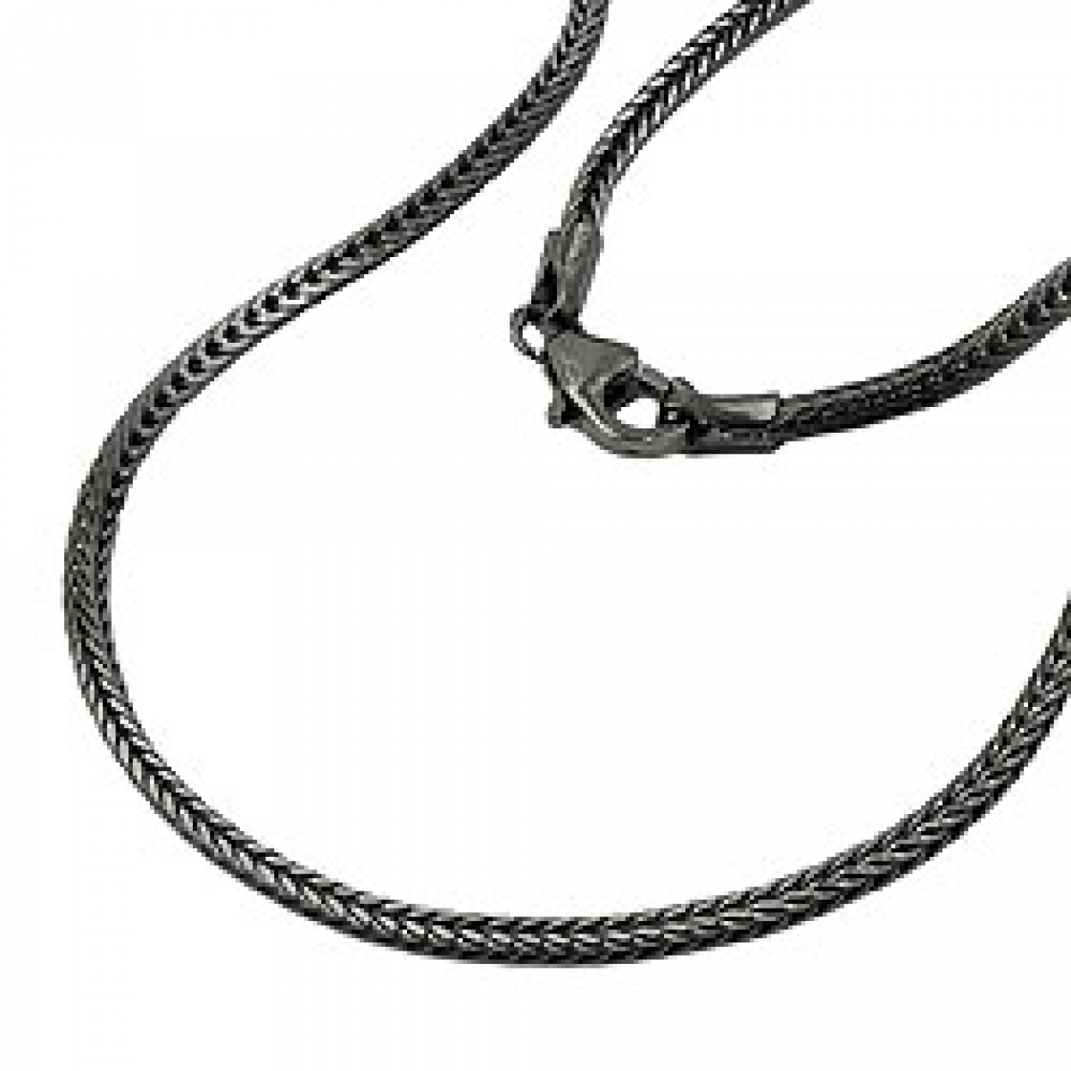 Kette 1,5mm Fuchsschwanzkette rhodiniert Silber 925 42cm