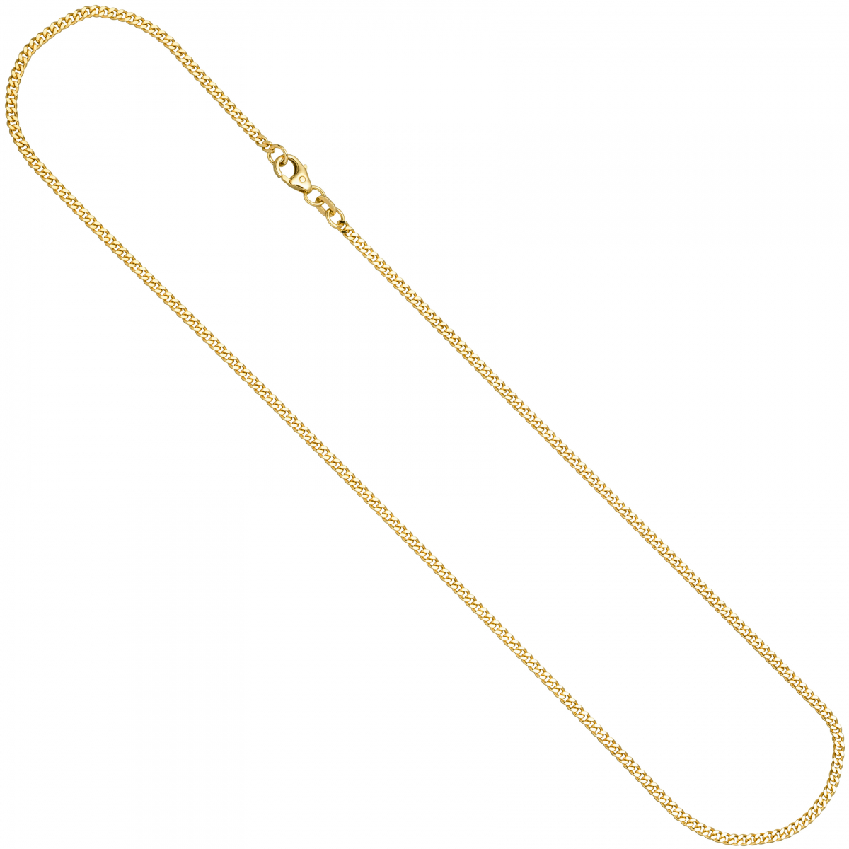 Panzerkette 585 Gelbgold diamantiert 2,2 mm 60 cm Gold Kette Halskette Goldkette