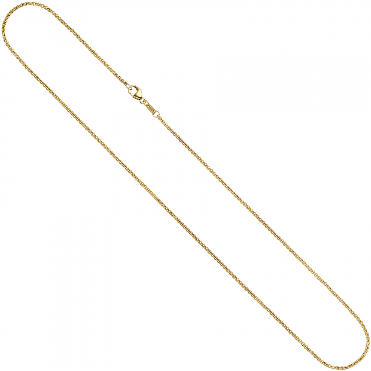 Erbskette 585 Gelbgold 2,5 mm 45 cm Gold Kette Halskette Goldkette Karabiner