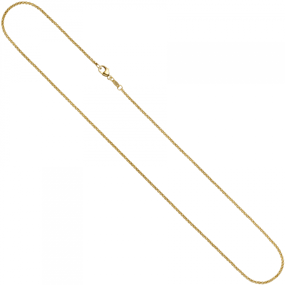 Erbskette 333 Gelbgold 1,5 mm 38 cm Gold Kette Halskette Goldkette Karabiner