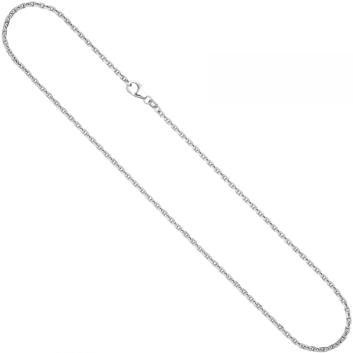 Ankerkette 925 Silber 2 mm 50 cm Halskette Kette Silberkette Karabiner