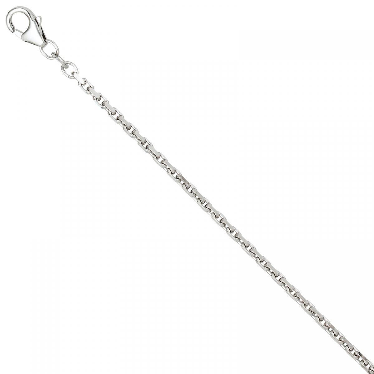 Ankerkette 925 Silber 2 mm 50 cm Halskette Kette Silberkette Karabiner