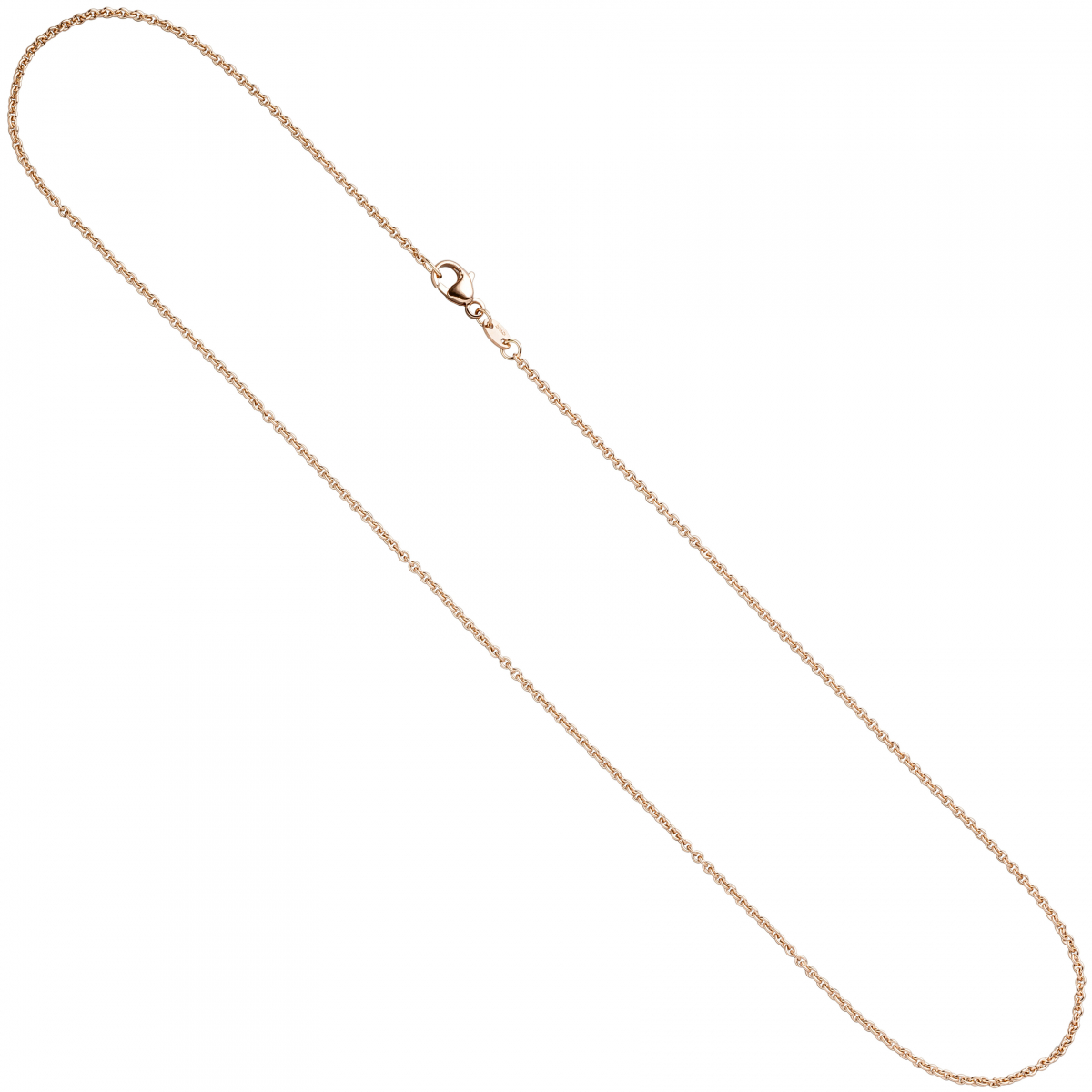Ankerkette 585 Rotgold 1,5 mm 42 cm Gold Kette Halskette Rotgoldkette Karabiner