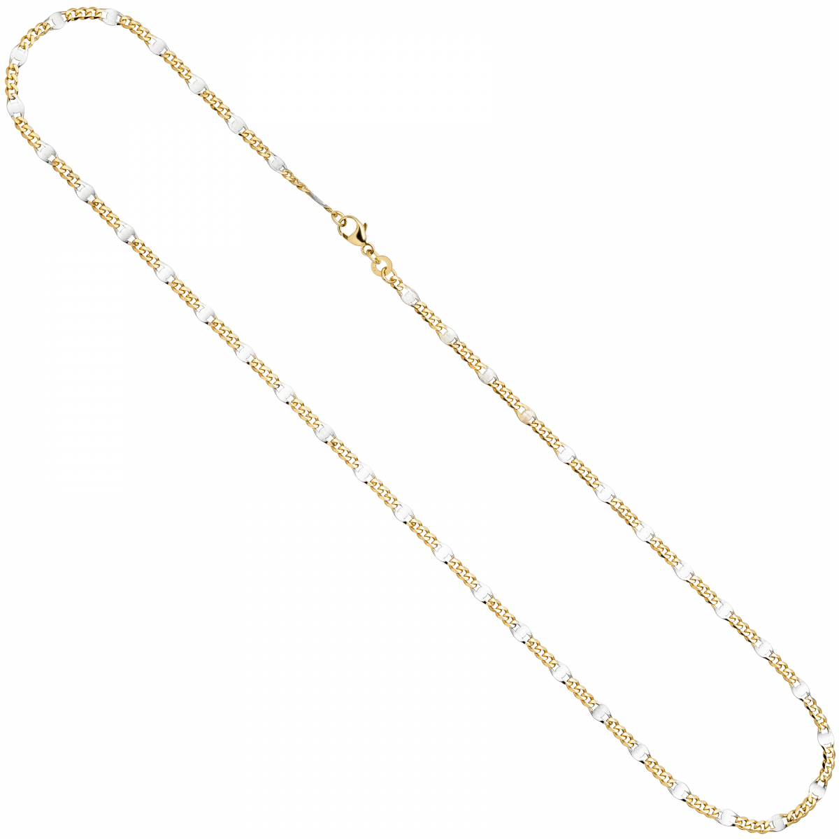 Steg-Panzerkette 333 Gelbgold massiv 2 mm 45 cm Gold Kette Halskette Goldkette