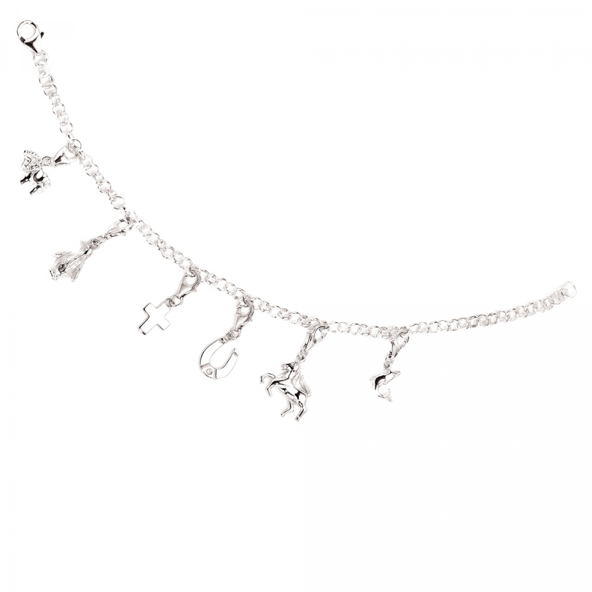 Einhänger Charm Kreuz 925 Sterling Silber rhodiniert