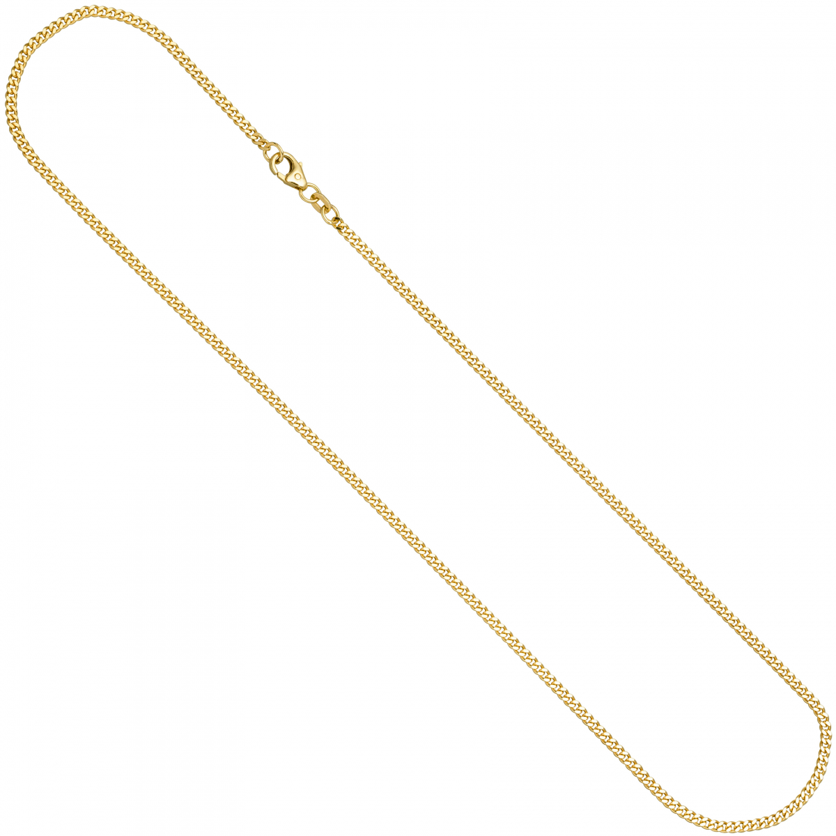 Panzerkette 333 Gelbgold massiv 2,6 mm 60 cm Gold Kette Halskette Goldkette