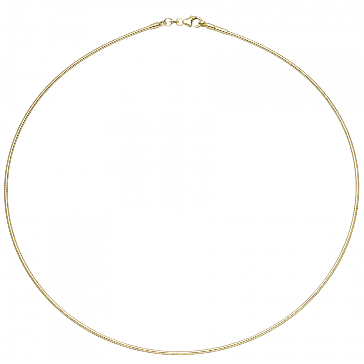 Halsreif 333 Gelbgold 1,5 mm 45 cm Gold Kette Halskette Goldhalsreif Karabiner