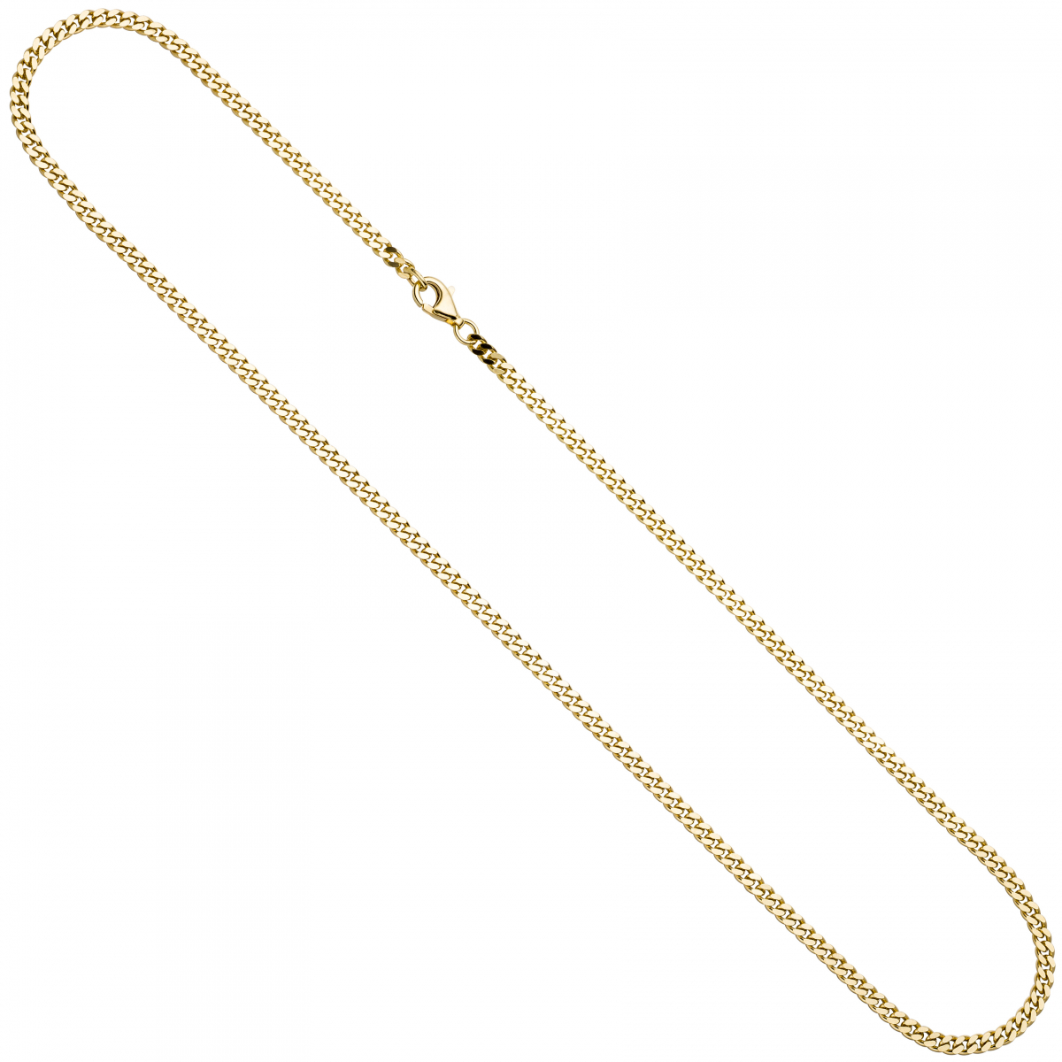 Panzerkette 333 Gelbgold massiv 3,3 mm 50 cm Gold Kette Halskette Goldkette