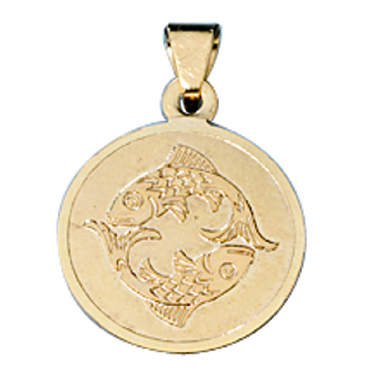 Anhänger Sternzeichen Fische 333 Gold Gelbgold matt Sternzeichenanhänger