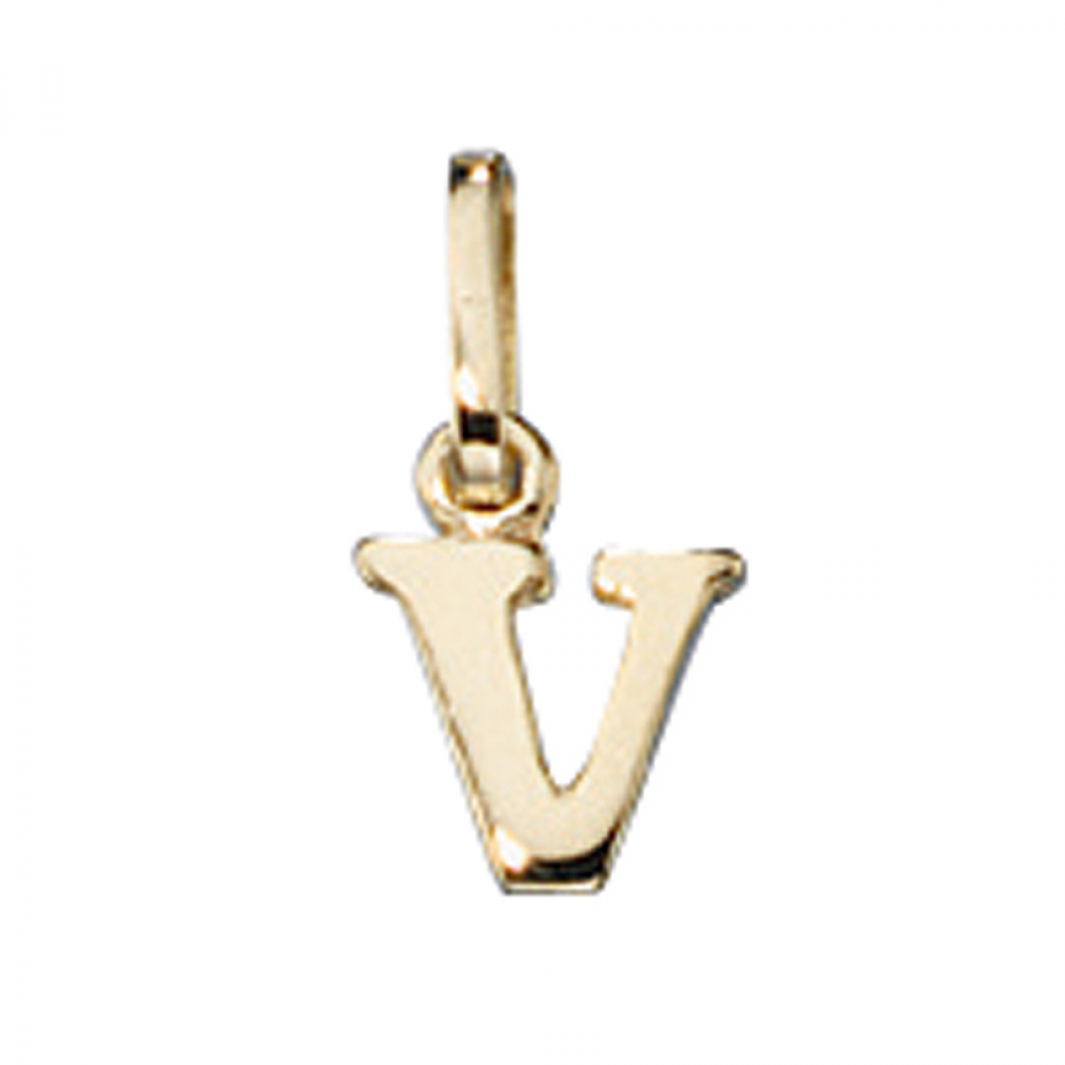 Anhänger Buchstabe V 333 Gold Gelbgold Buchstabenanhänger