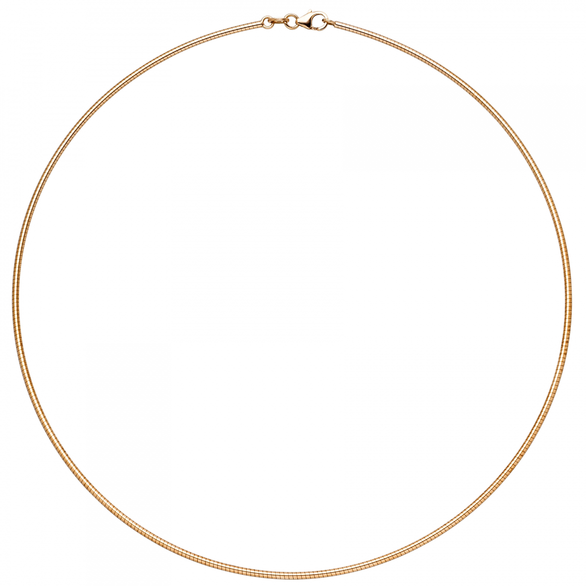 Halsreif 585 Rotgold 1,8 mm 45 cm Gold Kette Halskette Rotgoldhalsreif Karabiner