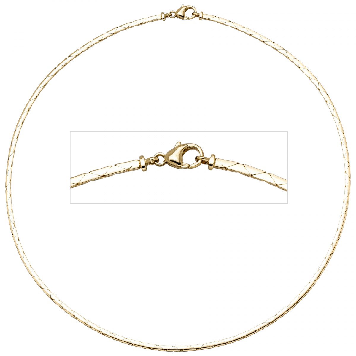 Halskette Kette 585 Gold Gelbgold 42 cm Goldkette Karabiner