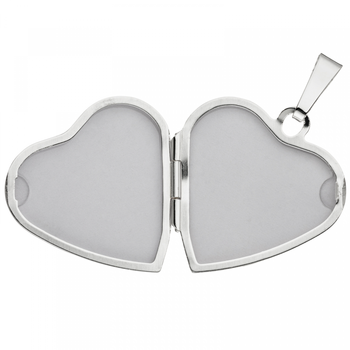 Medaillon Herz 925 Sterling Silber eismatt Anhänger zum Öffnen
