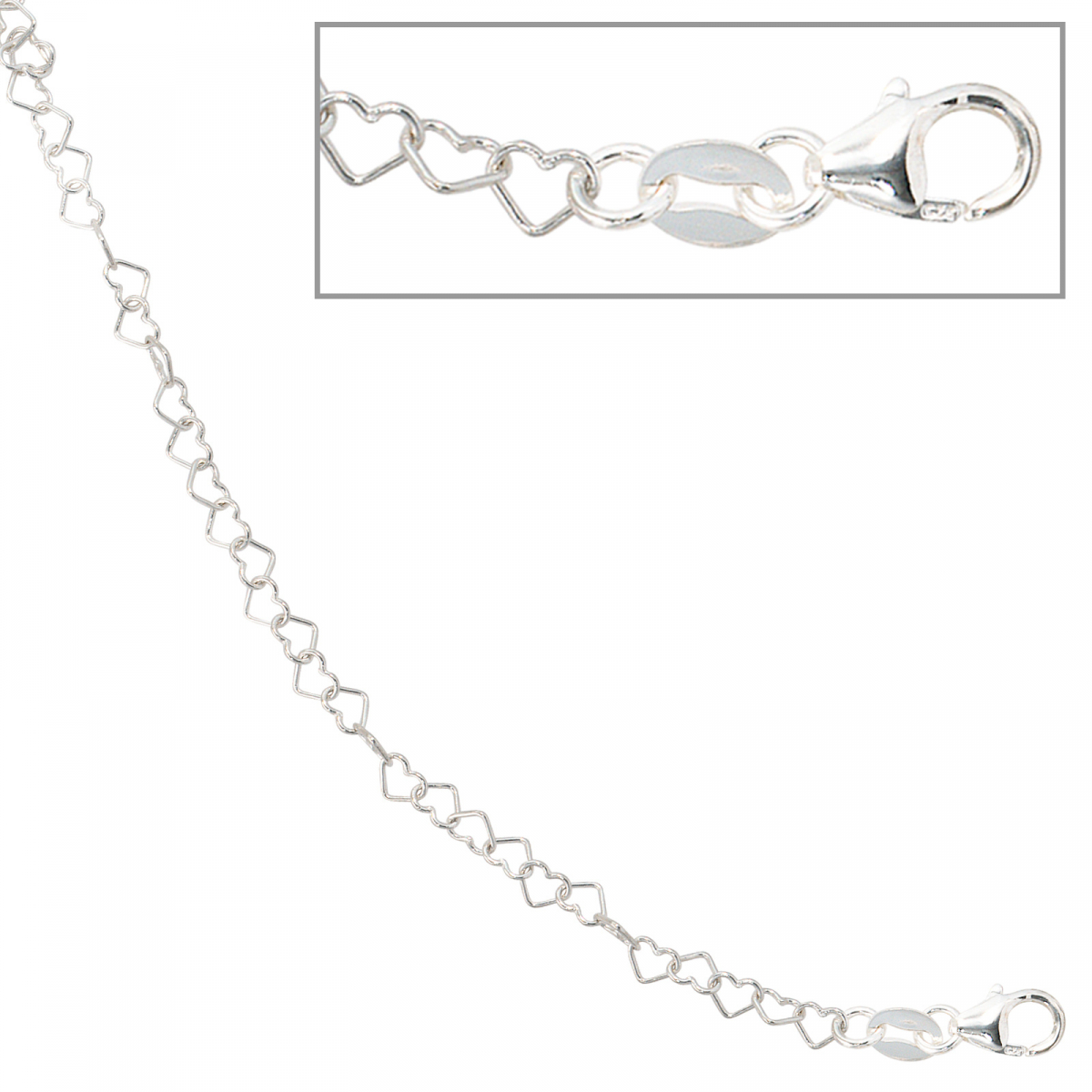 Kinder Armband Herzen Herzchen 925 Silber 14,5 cm Herzarmband Kinderarmband