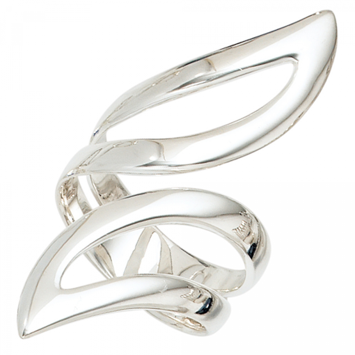 Damen Ring offen breit 925 Sterling Silber Silberring - 56mm