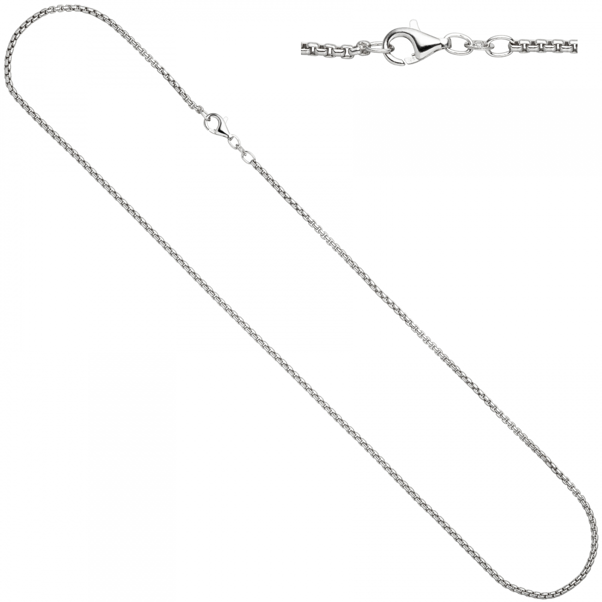 Venezianerkette 925 Sterling Silber 1,6 mm 42 cm Halskette Kette Karabiner