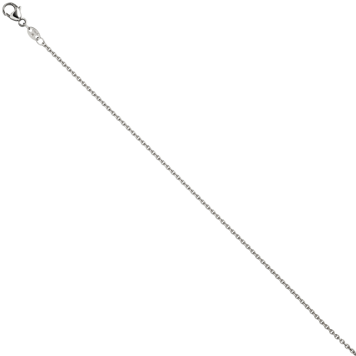 Ankerkette 950 Platin 1,3 mm 42 cm Halskette Kette Platinkette Karabiner