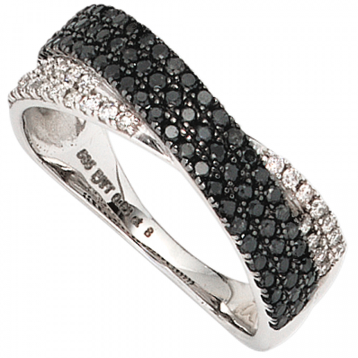 Damen Ring 585 Gold Weißgold mit Diamanten Brillanten 0,67ct. Weißgoldring - 56mm