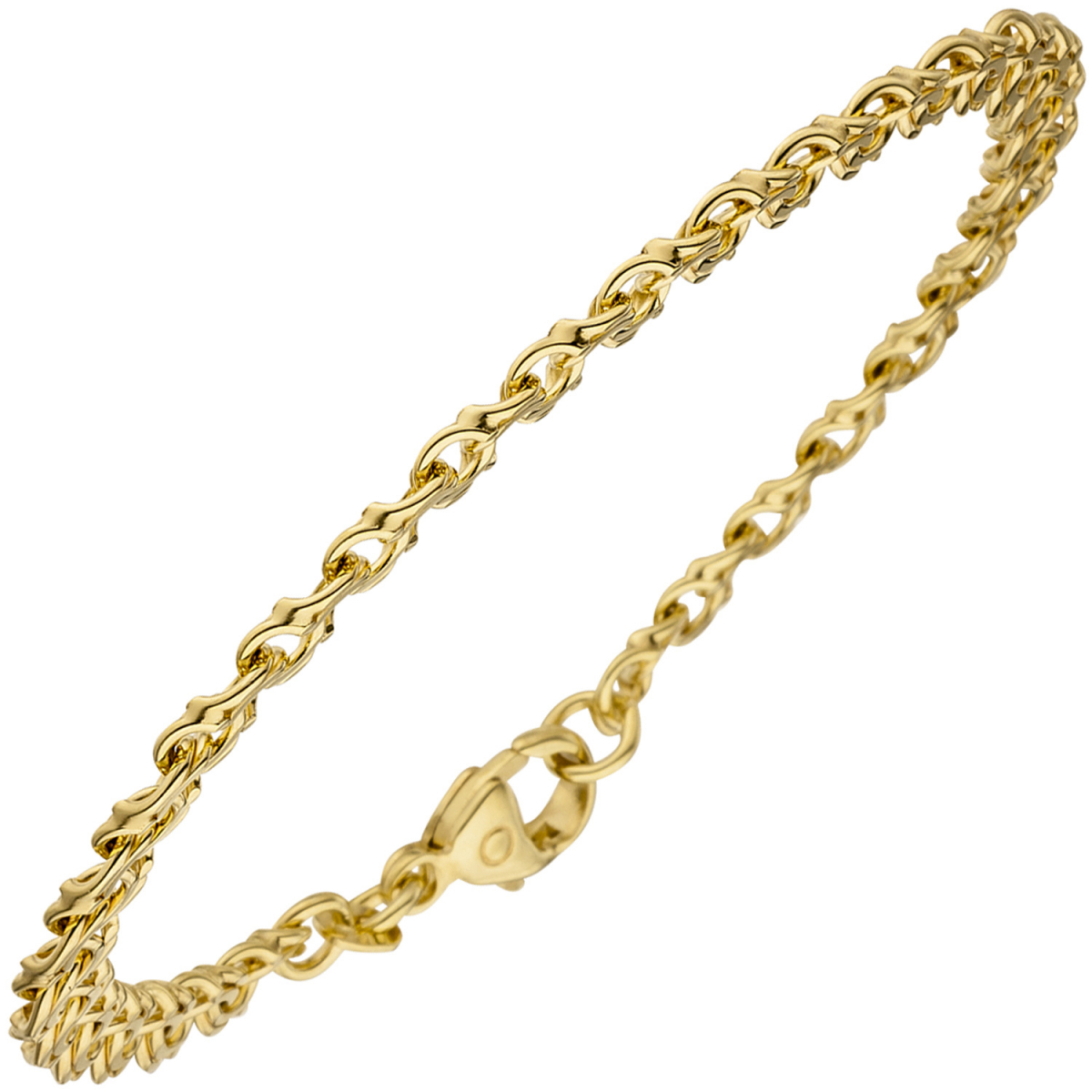 Garibaldiarmband 585 Gold Gelbgold 19 cm Armband Goldarmband Karabiner