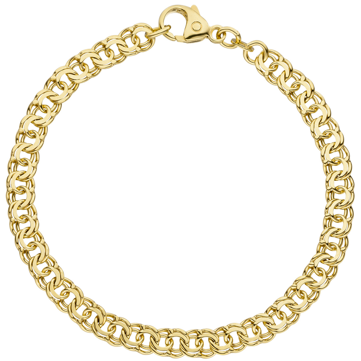 Garibaldiarmband 585 Gold Gelbgold 19 cm Armband Goldarmband Karabiner