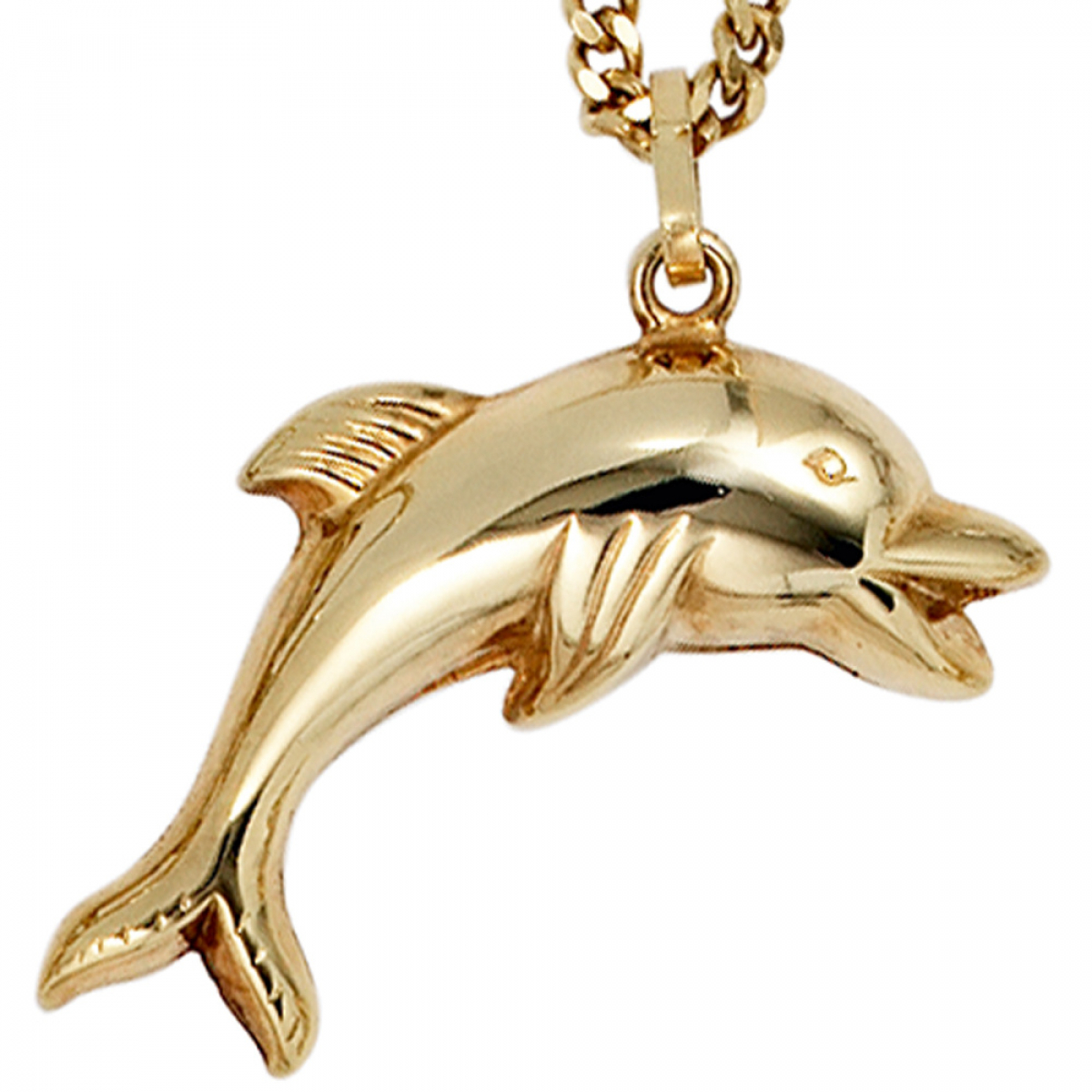 Anhänger Delfin 333 Gold Gelbgold Delfinanhänger