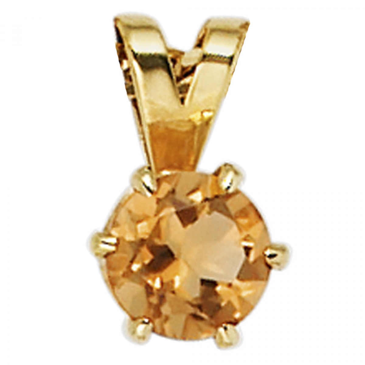 Anhänger 585 Gold Gelbgold 1 Citrin orange Goldanhänger Citrinanhänger