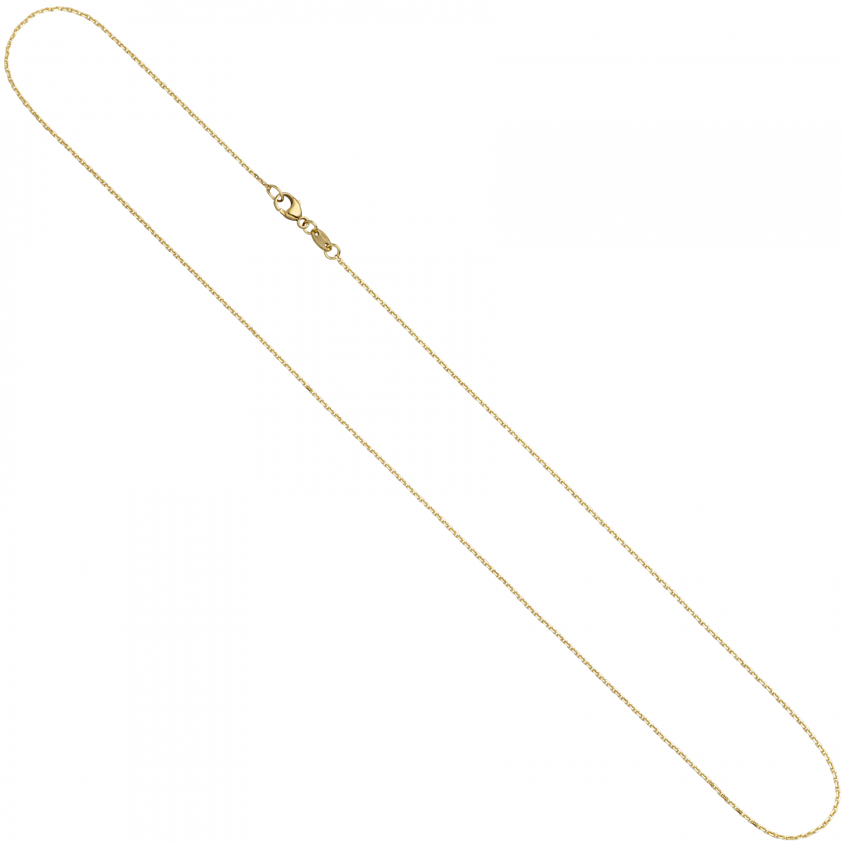 Ankerkette 585 Gelbgold diamantiert 0,6 mm 42 cm Gold Kette Halskette Goldkette