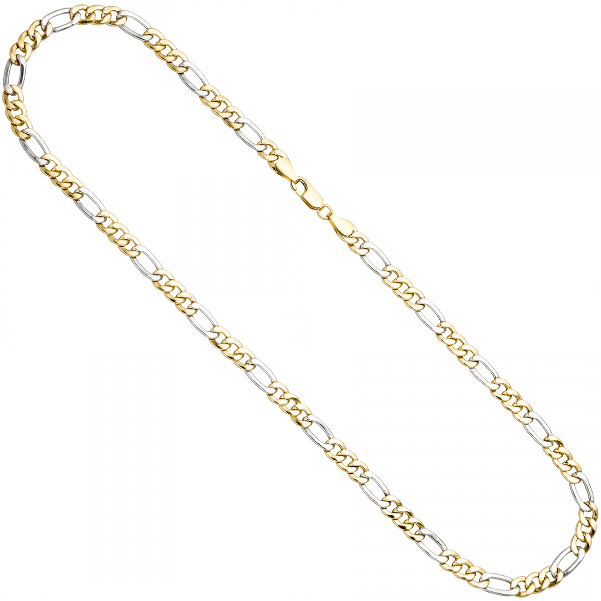 Figarokette 333 Gelbgold Weißgold bicolor 50 cm Gold Kette Halskette Goldkette