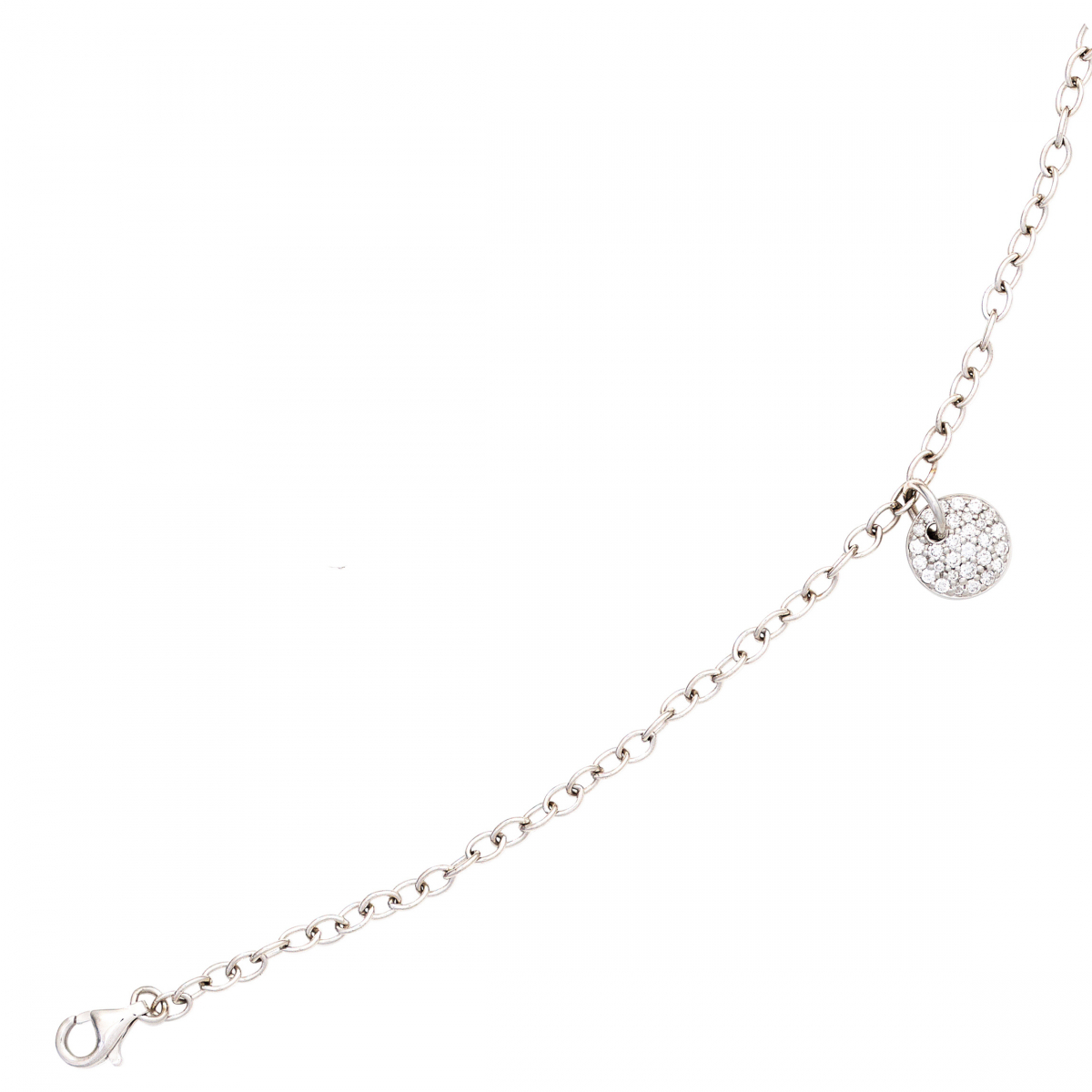Armband 585 Gold Weißgold 29 Diamanten Brillanten 18,5 cm Weißgoldarmband
