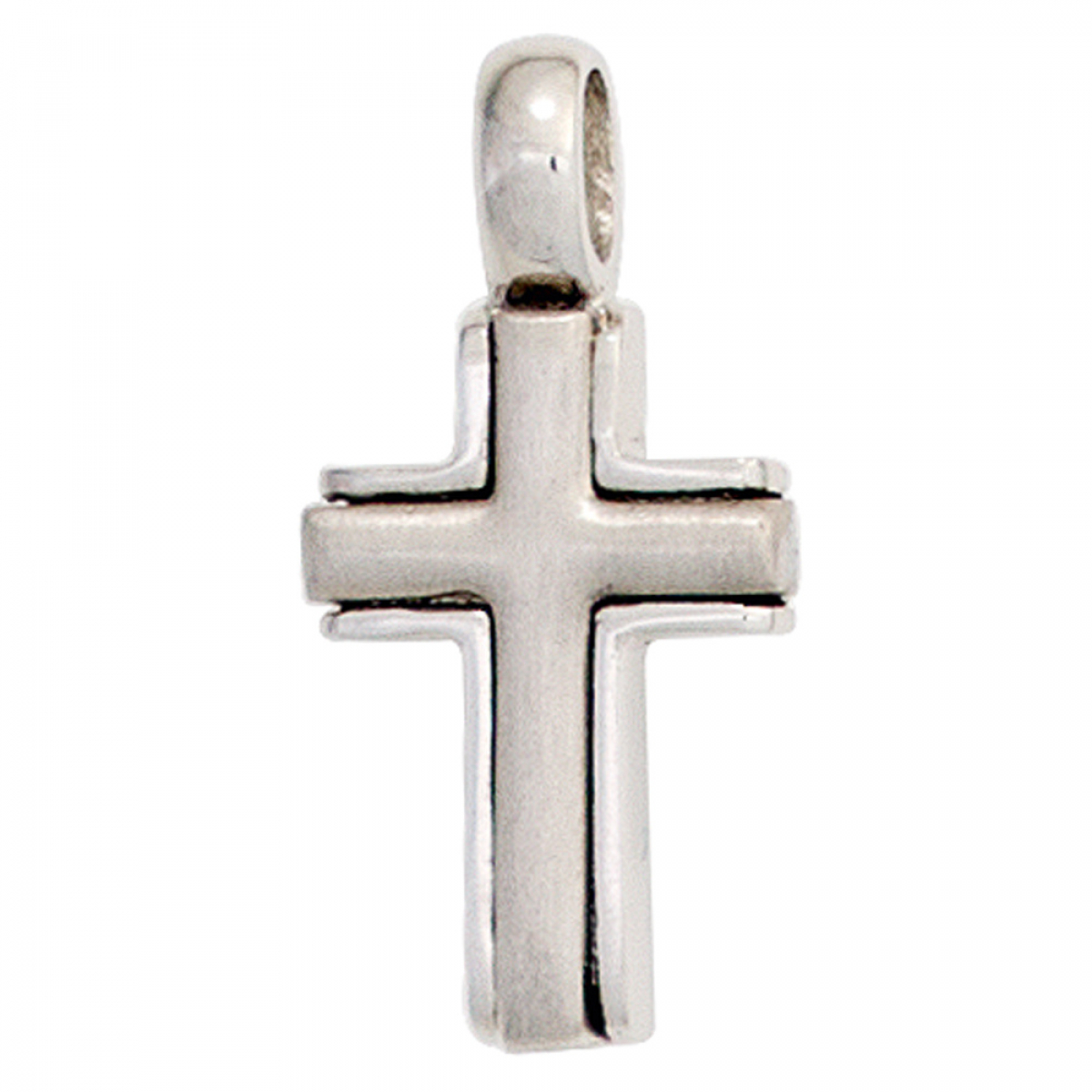 Anhänger Kreuz 950 Platin matt Kreuzanhänger Platinkreuz