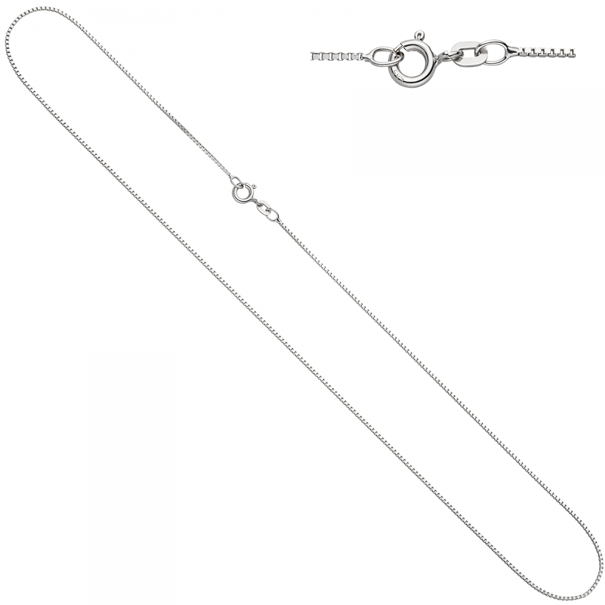 Venezianerkette 585 Weißgold 0,9 mm 38 cm Gold Kette Halskette Weißgoldkette