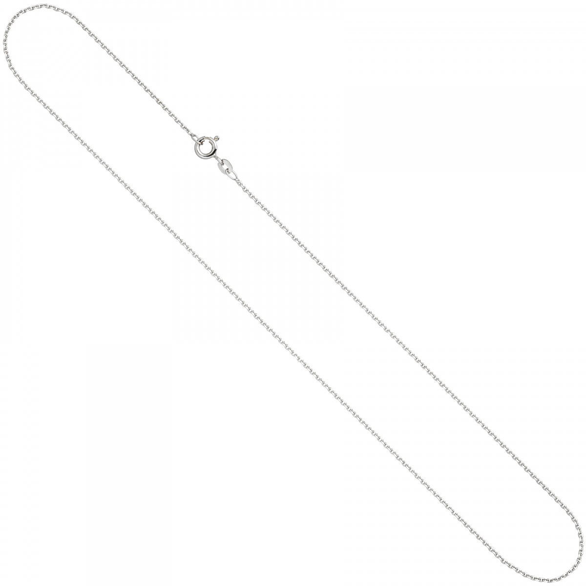 Ankerkette 333 Weißgold 1,3 mm 50 cm Gold Kette Halskette Weißgoldkette