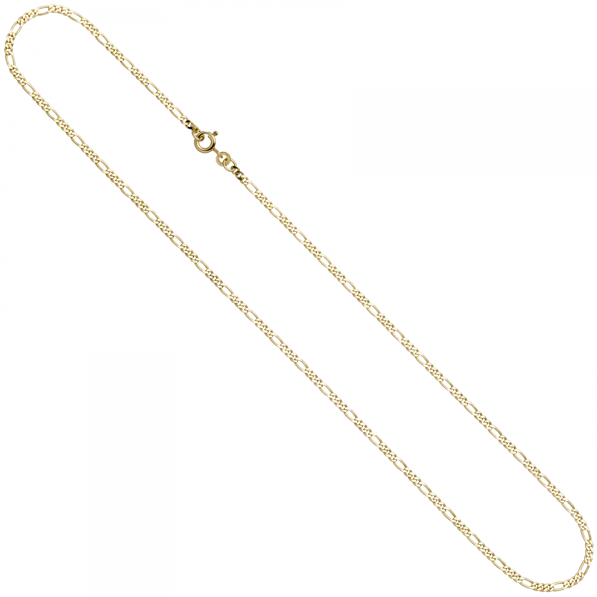 Figarokette 333 Gelbgold 2,3 mm 45 cm Gold Kette Halskette Goldkette Federring