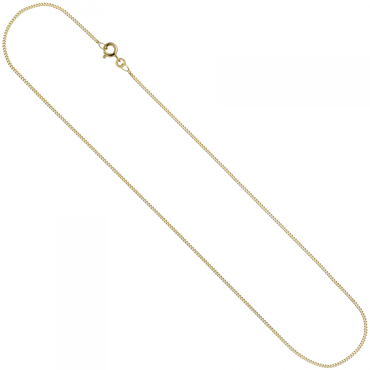 Panzerkette 333 Gelbgold 1,3 mm 36 cm Gold Kette Halskette Goldkette Federring