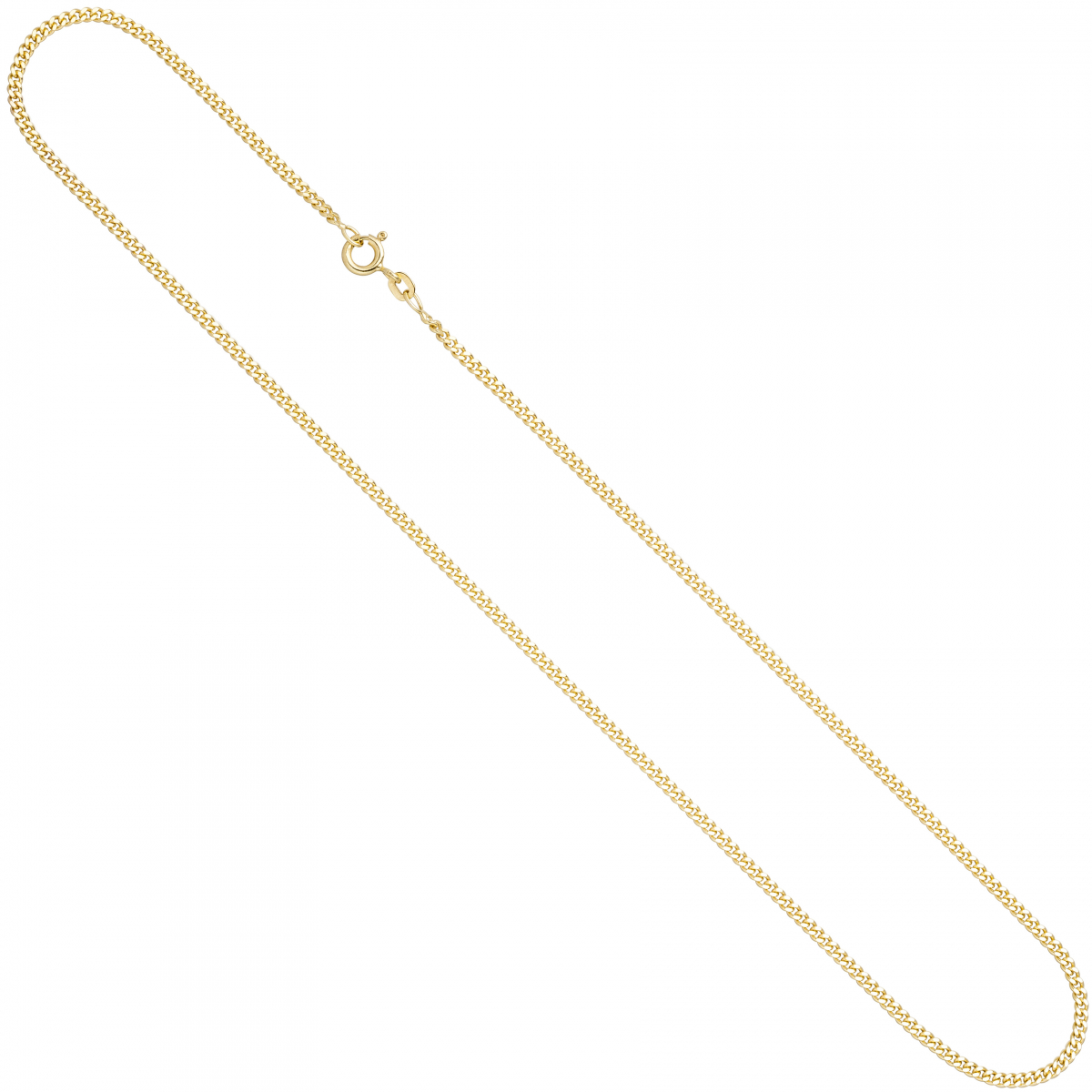 Panzerkette 333 Gelbgold 2,1 mm 42 cm Gold Kette Halskette Goldkette Federring