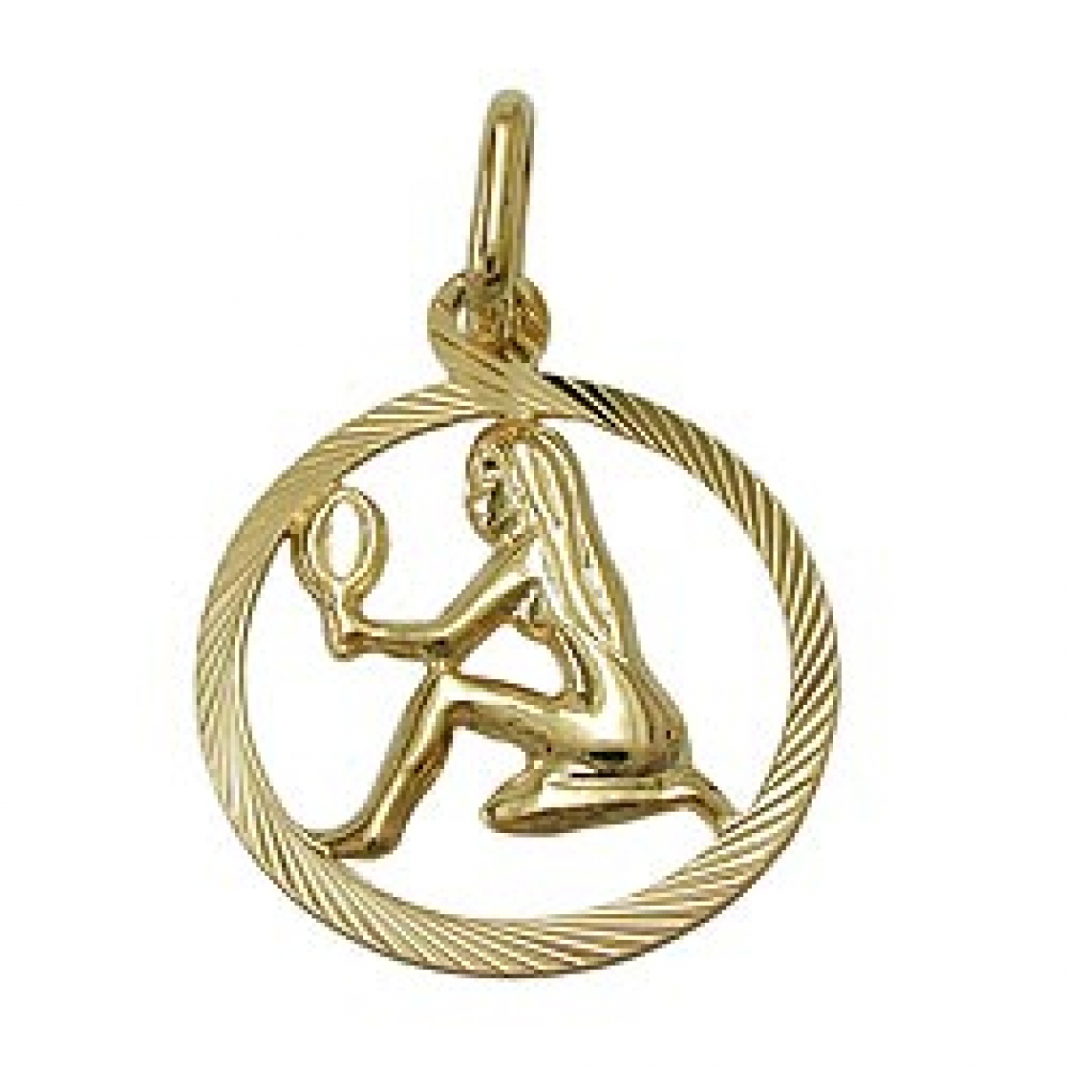 Anhänger 15mm Sternzeichen Jungfrau 9Kt GOLD
