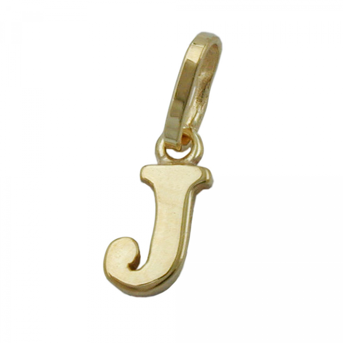Anhänger 8x5mm Buchstabe J glänzend 9Kt GOLD